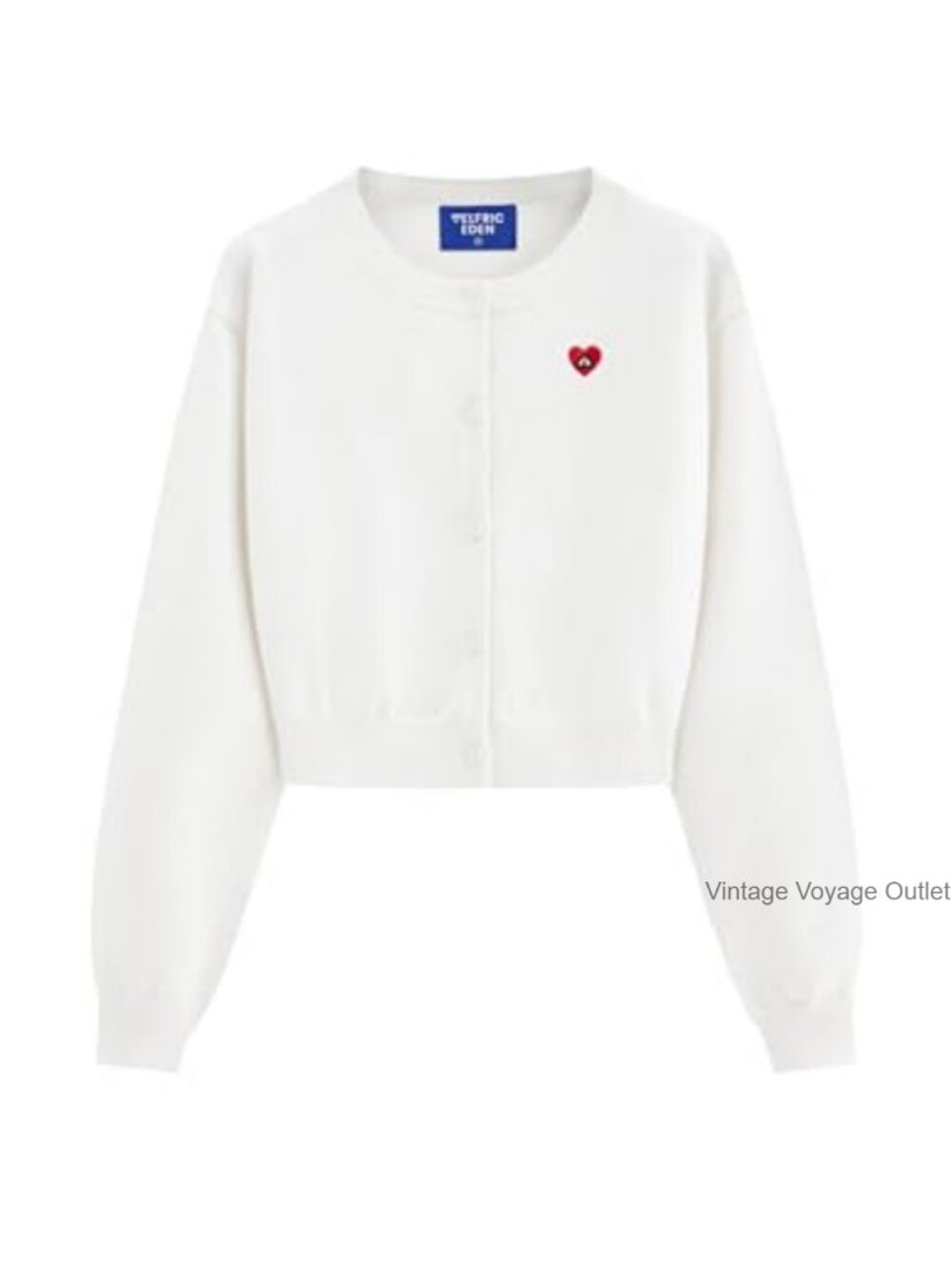 Aelfric Eden Women's Cropped Cardigan Sweater Knit Button Front Long Sleeve